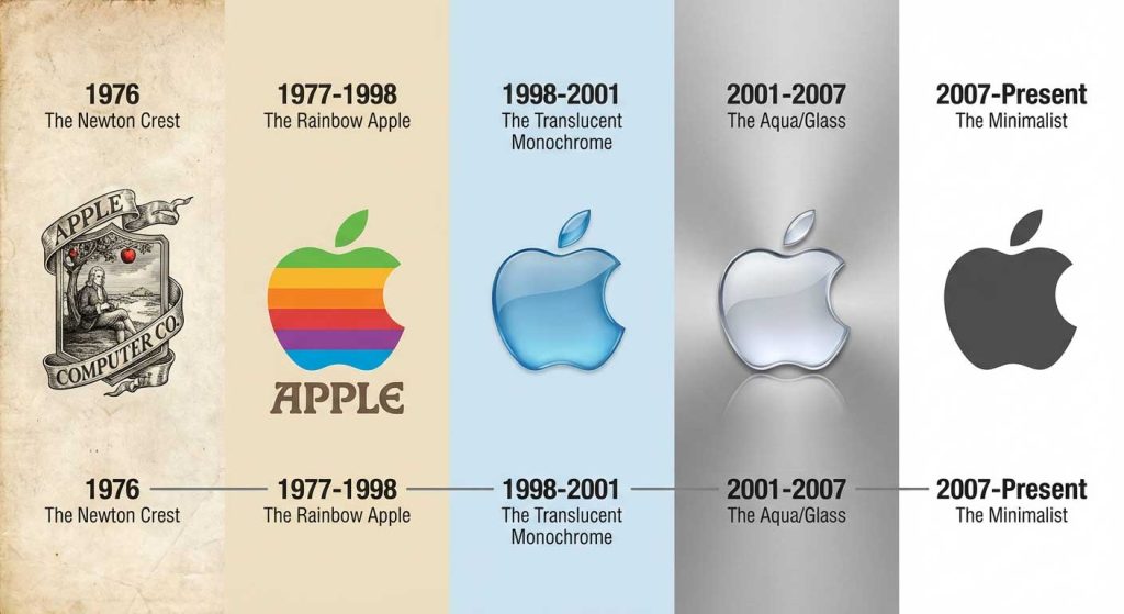 Evolution des logos Apple