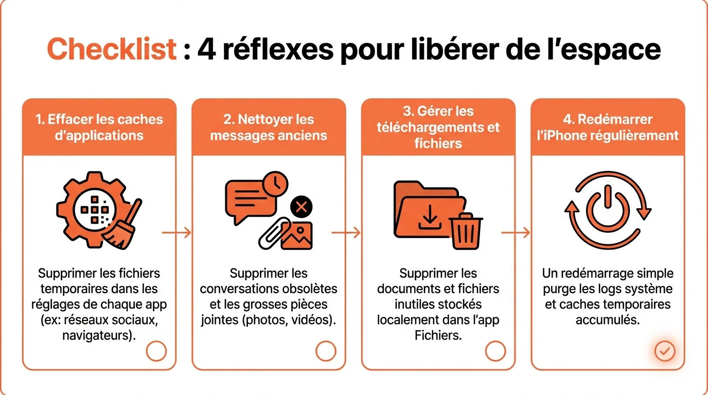Checklist : 4 réflexes pour libérer de l'espace