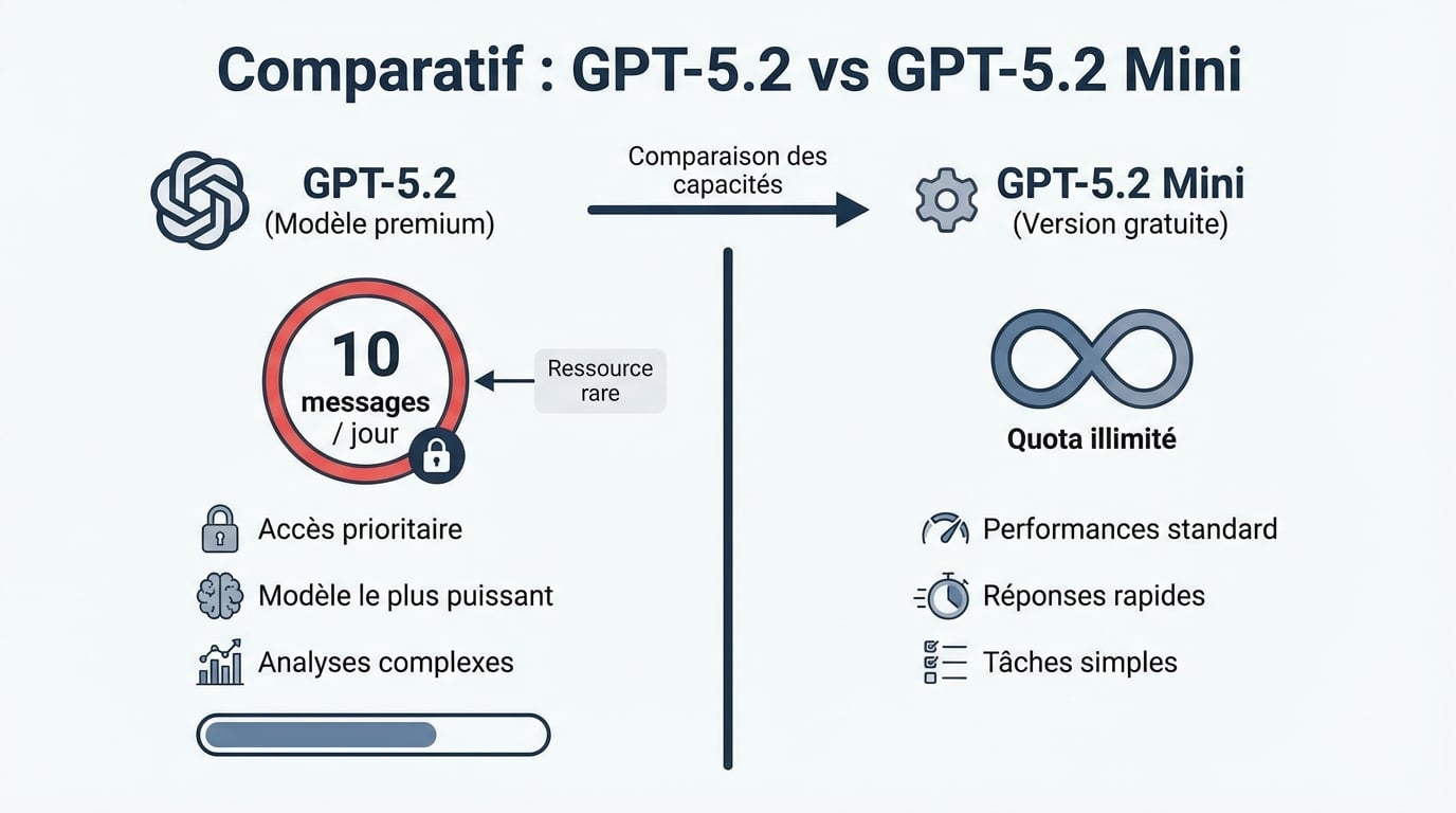 Comparatif : GPT-5.2 vs GPT-5.2 Mini