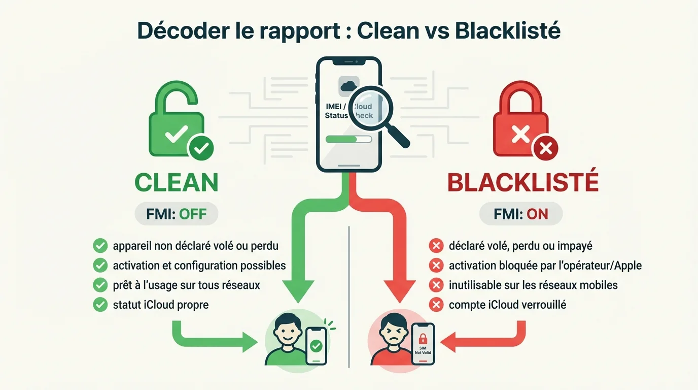 Décoder le rapport : Clean vs Blacklisté