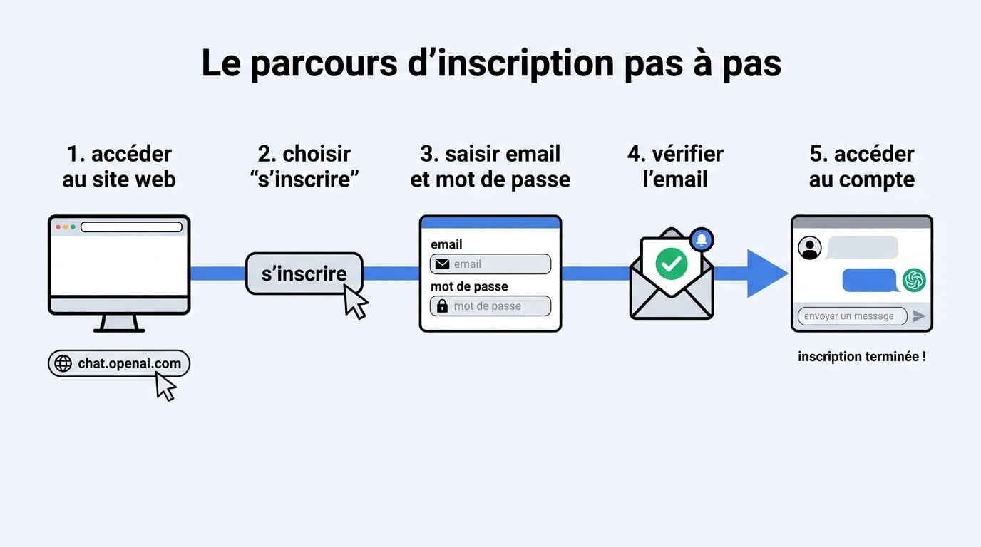 Le parcours d'inscription pas à pas