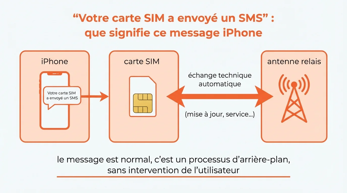 Schéma du flux de communication SIM-Réseau