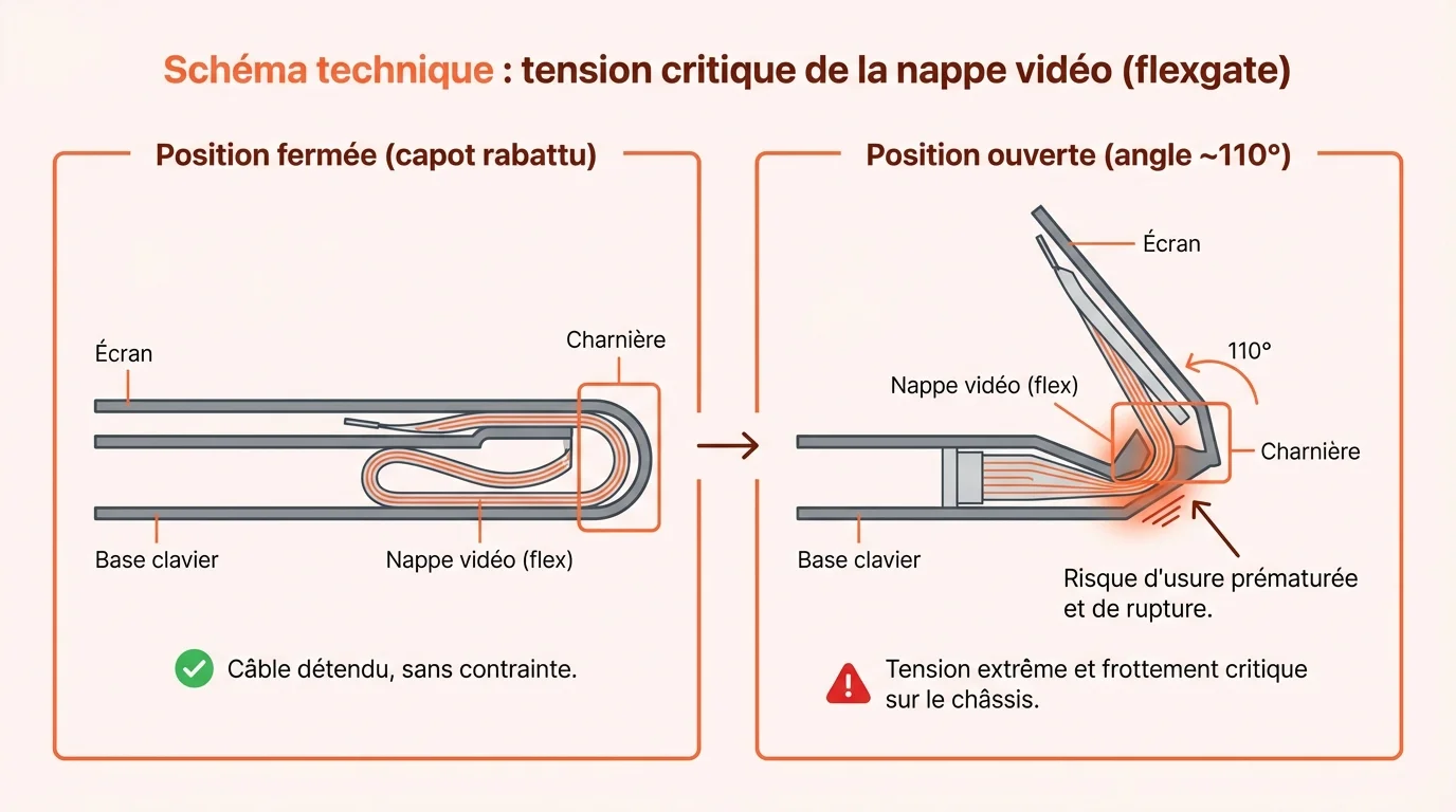 Schéma technique de la tension de la nappe vidéo