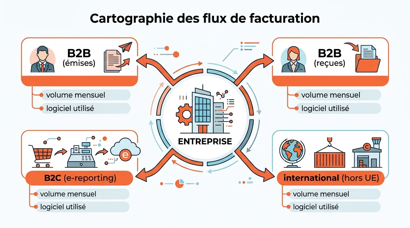 Cartographie des flux de facturation