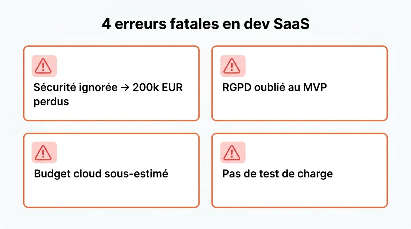 4 erreurs fatales en dev SaaS