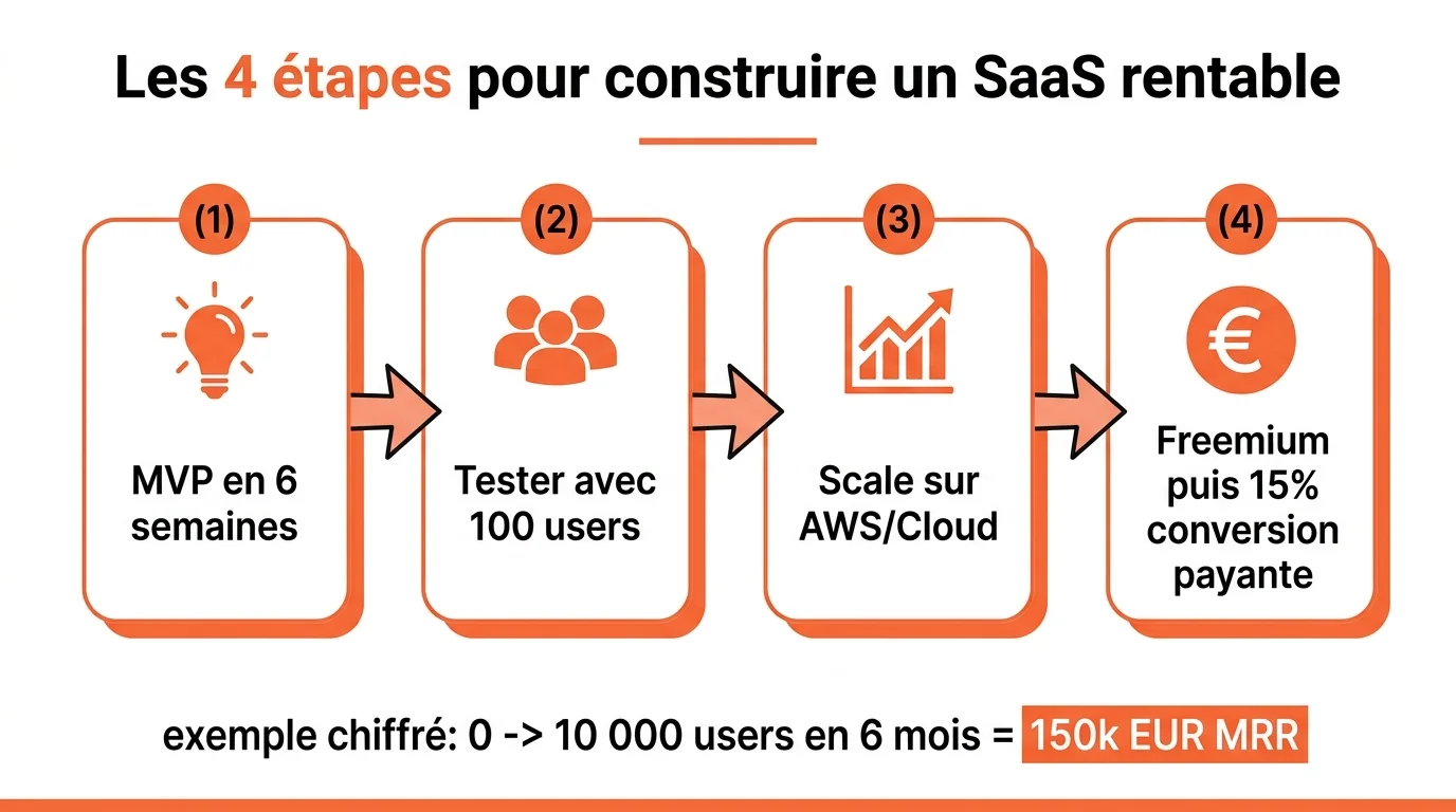 Les 4 étapes pour construire un SaaS rentable