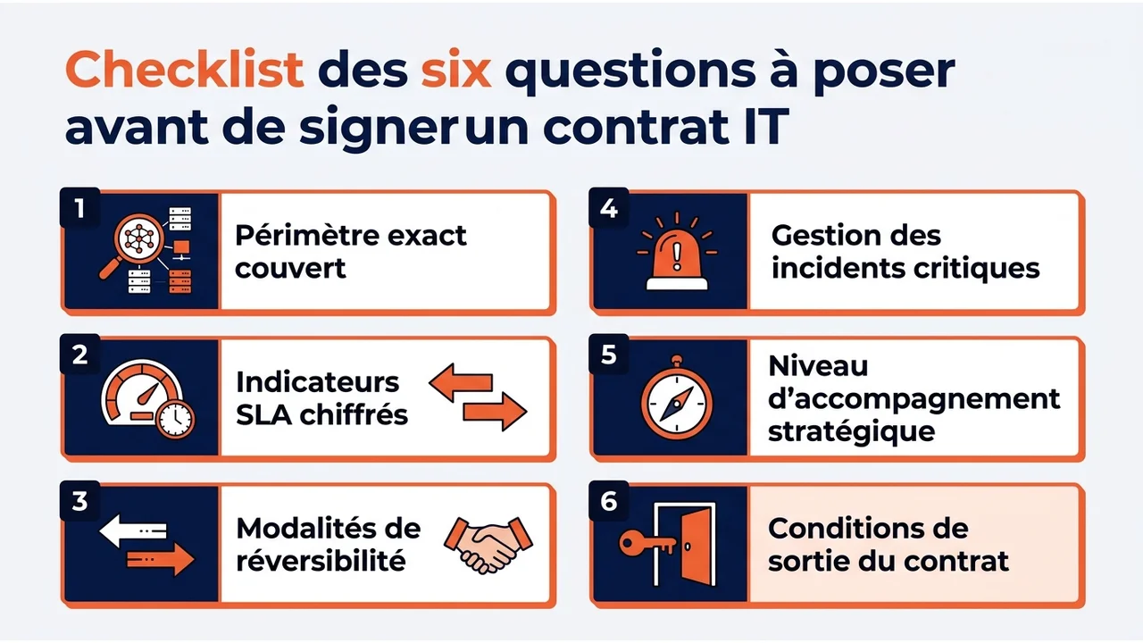 Checklist des six questions à poser avant de signer un contrat IT
