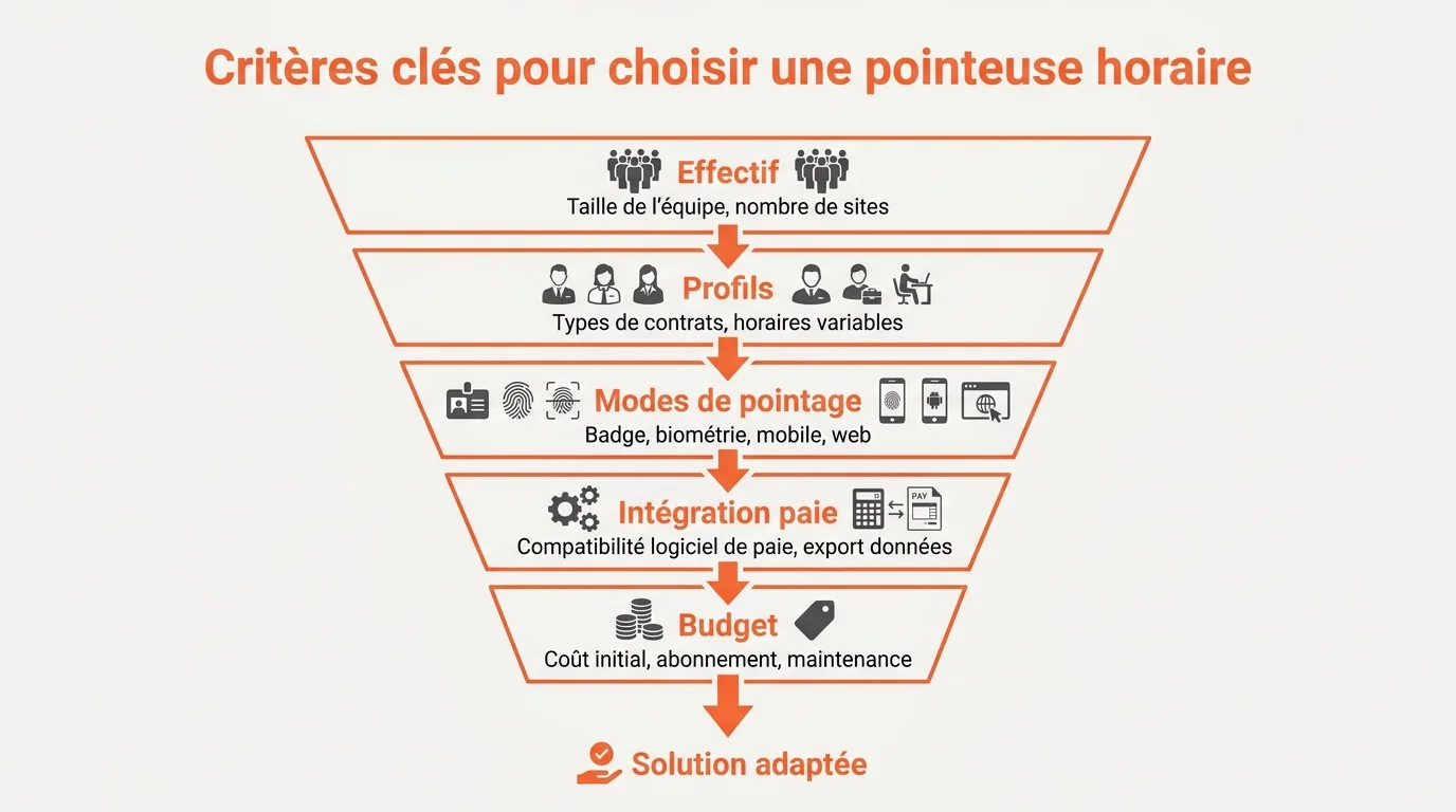 Critères clés pour choisir une pointeuse horaire