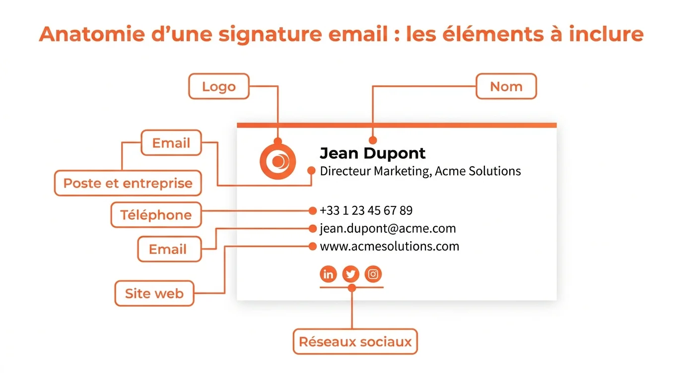 Anatomie d'une signature email : les éléments à inclure