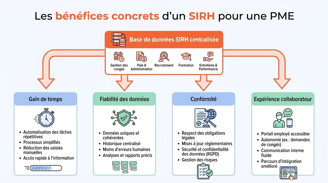 Les benefices concrets d'un SIRH pour une PME