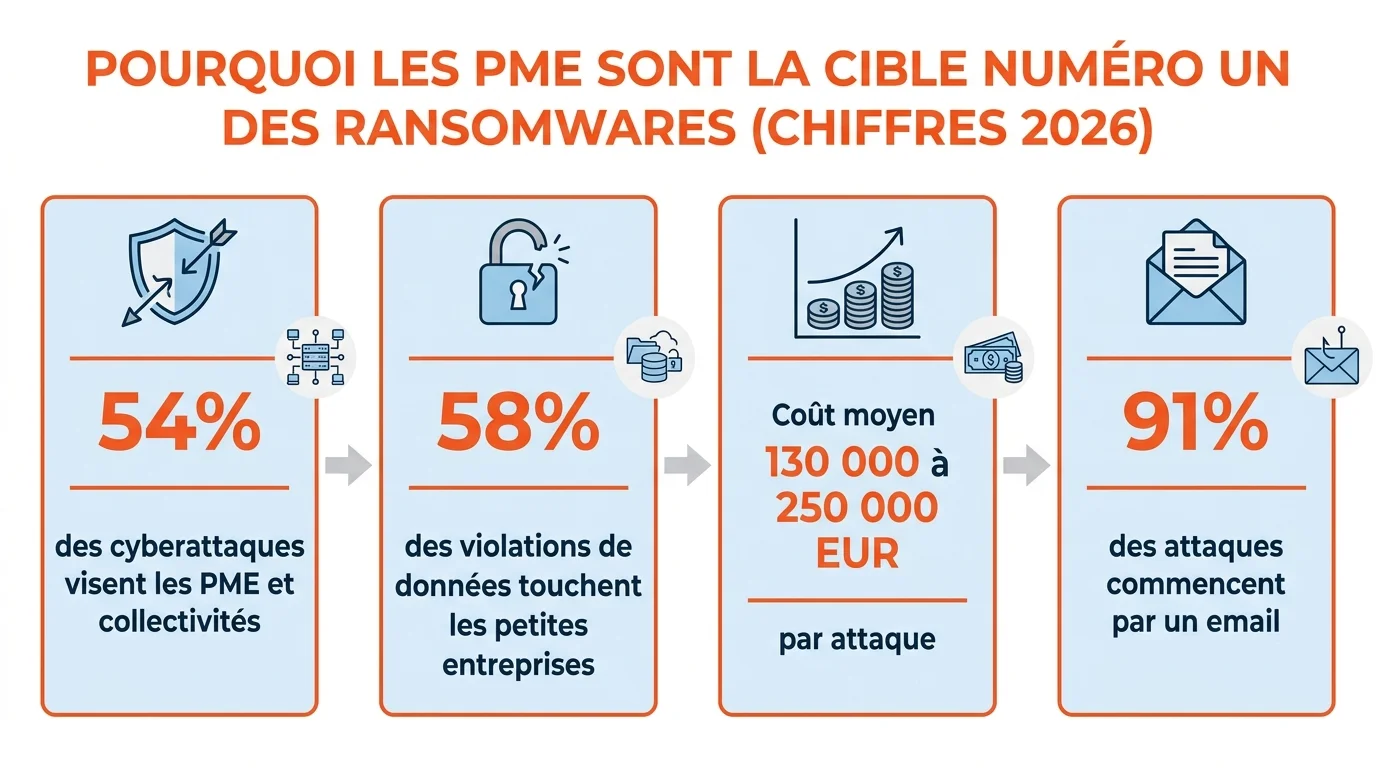 Pourquoi les PME sont la cible numéro un des ransomwares (chiffres 2026)