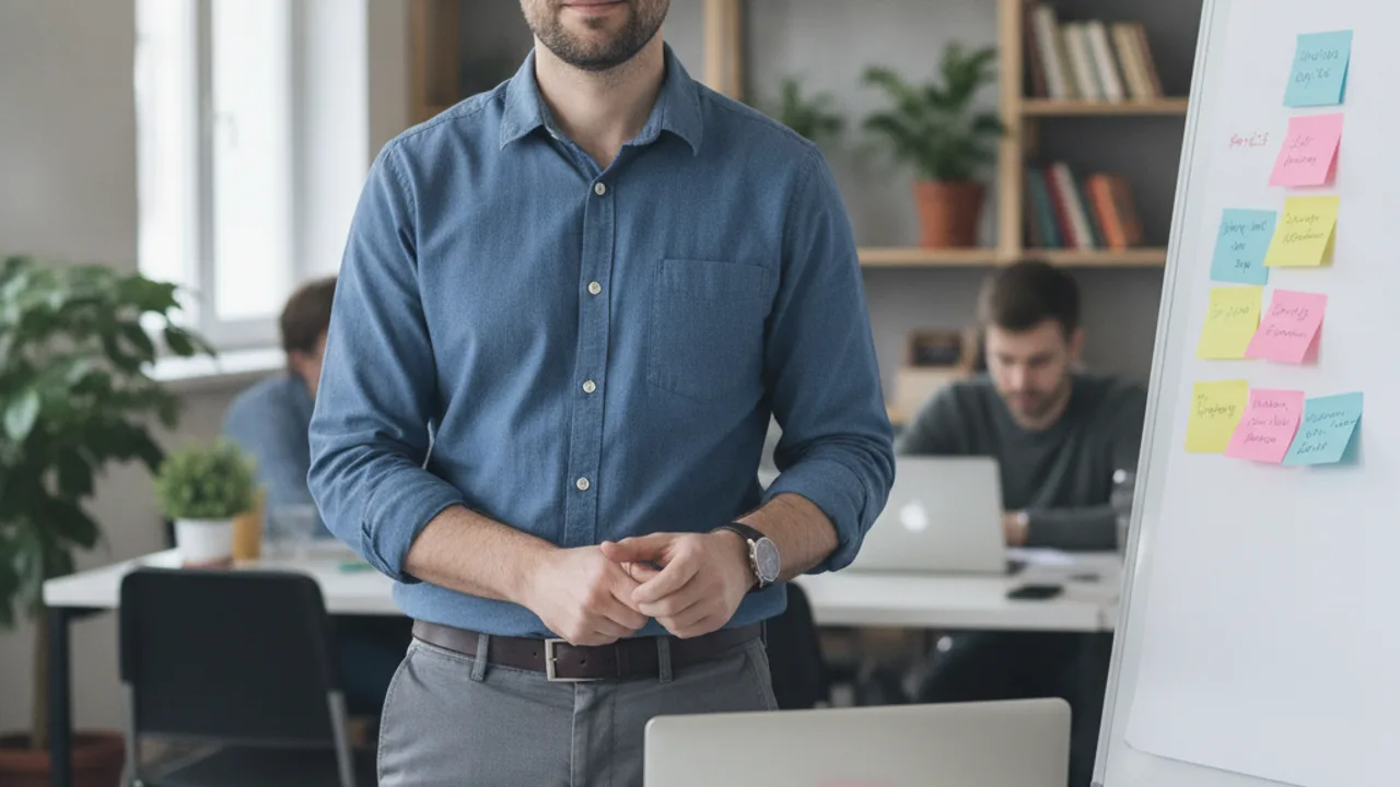 Chef de projet organisant son planning sur Mac