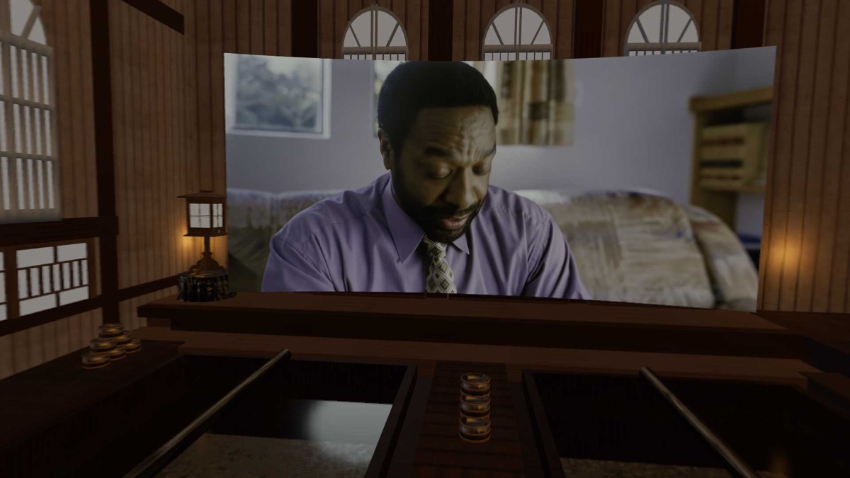 Film projeté dans une salle de cinéma virtuelle sur Apple Vision Pro