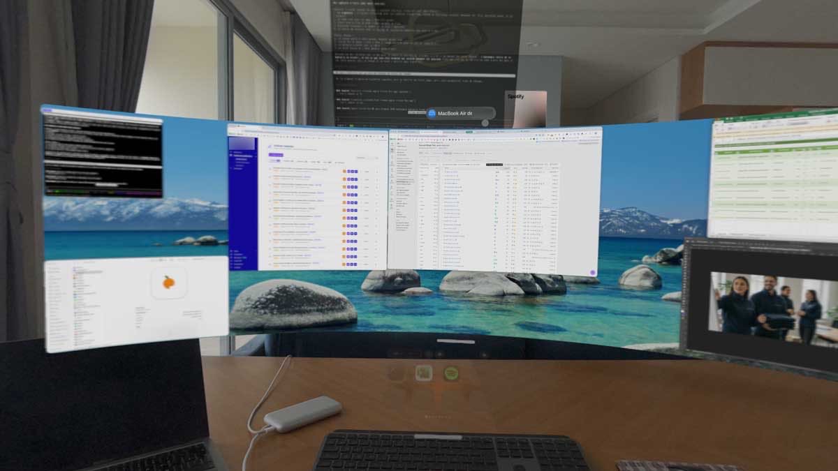 Mac Virtual Display en mode ultra-wide dans l'Apple Vision Pro